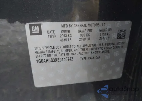 2014 Cadillac Ats Luxury z USA, uszkodzony, nr VIN 1G6AH5S3XE0146742